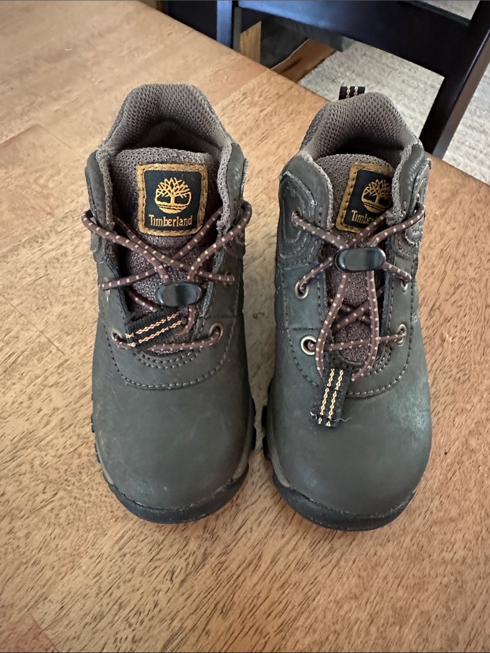 Timberland Toddler Dark Brown/Charcoal Lace-Up Outdoor Boots Size 6